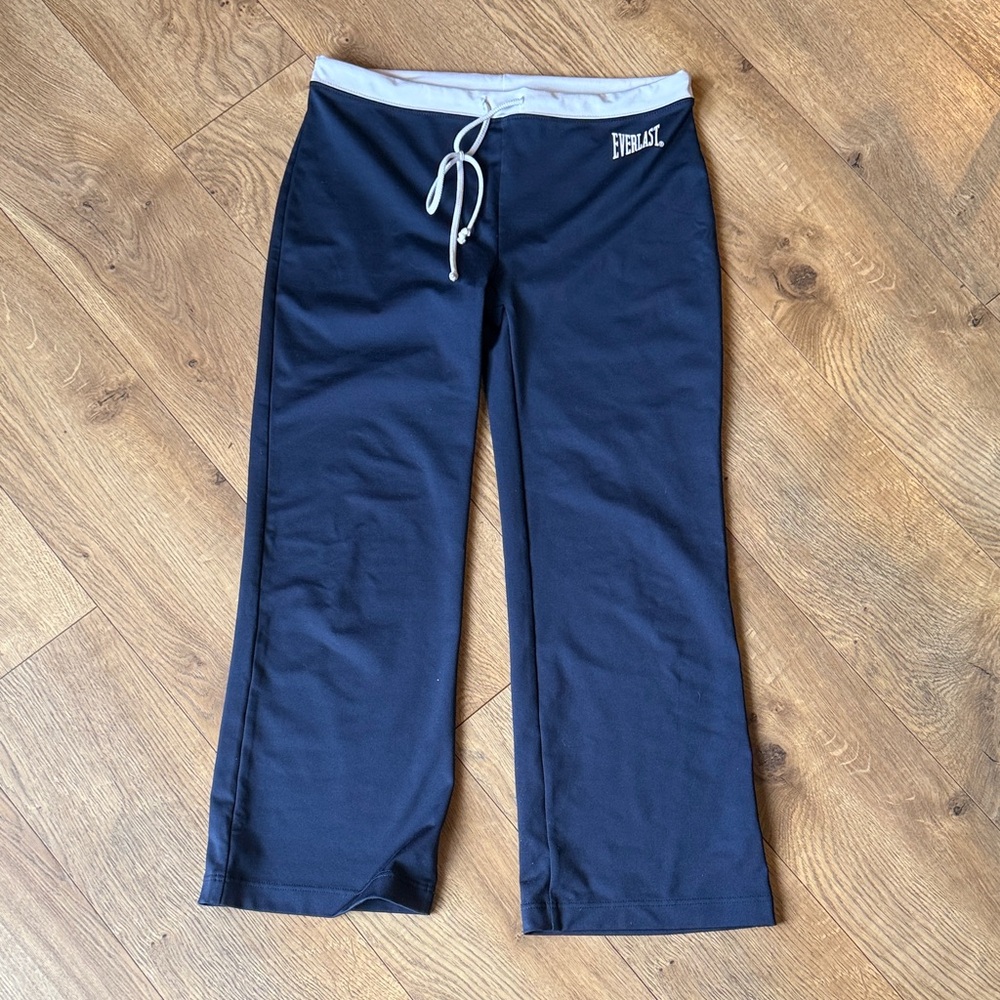 Everlast Dark Blue Capri Workout Pants with White Trim
